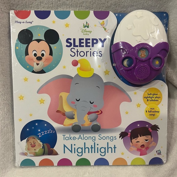 Sleep stories Book with portable night light that plays songs new - Picture 1 of 7